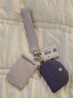 Lululemon Lavender Wristlet Keychain with Card Holder